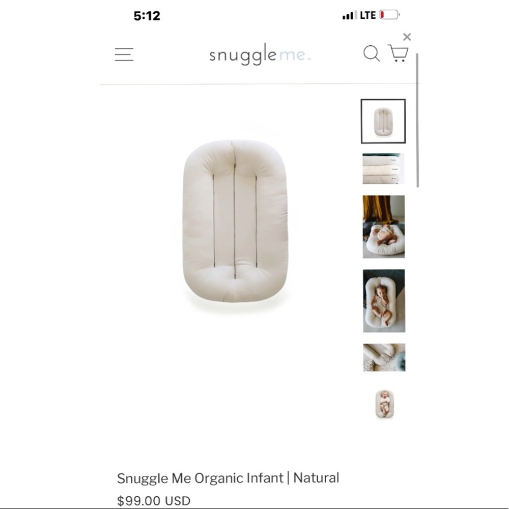 SNUGGLE ME organic infant lounger and cover